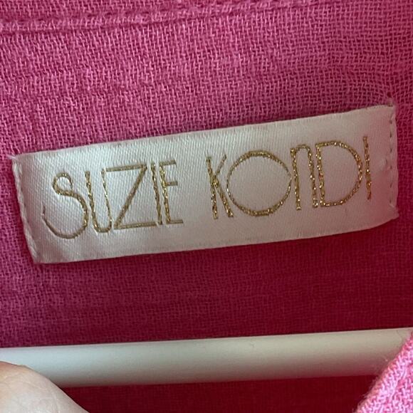 Suzie Kondi Koubi Gauze Button Down Top in Pink Cosmos Size Medium - Picture 5 of 8